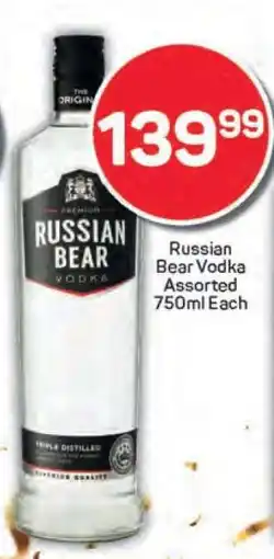 Pick n Pay Russian Bear Vodka Assorted 750ml Each offer