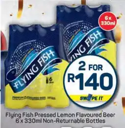 Pick n Pay Flying Fish Pressed Lemon Flavoured Beer 6 x 330ml Non-Returnable Bottles offer