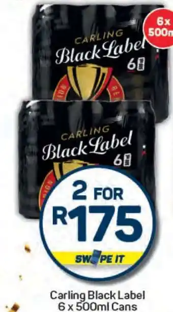 Pick n Pay Carling Black Label 6 x 500ml Cans offer