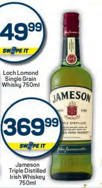 Pick n Pay Jameson Triple Distilled Irish Whiskey 750ml offer