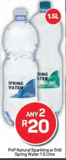 Pick n Pay PnP Natural Sparkling or Still Spring Water 1.5 Litre offer