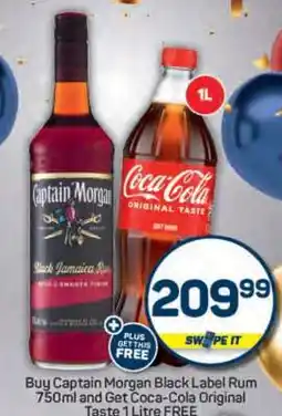 Pick n Pay Captain Morgan Black Label Rum 750ml offer