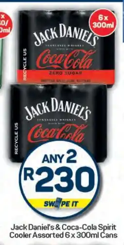 Pick n Pay Jack Daniel's & Coca-Cola Spirit Cooler Assorted 6 x 300ml Cans offer