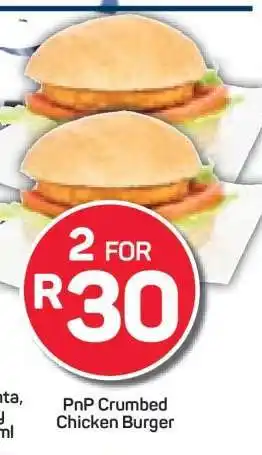 Pick n Pay PnP Crumbed Chicken Burger offer