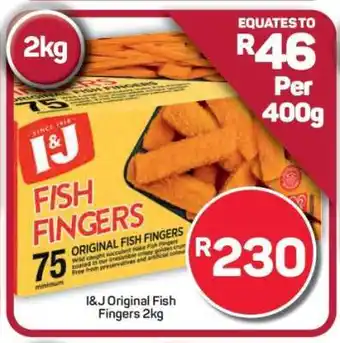 Pick n Pay Hypermarket I&J Original Fish Fingers 2kg offer