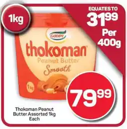 Pick n Pay Hypermarket Thokoman Peanut Butter Assorted 1kg offer