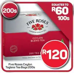 Pick n Pay Hypermarket Five Roses Ceylon Tagless Tea Bags 200s offer
