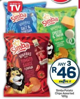 Pick n Pay SIMBA Potato Chips Assorted offer