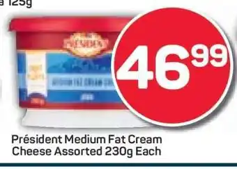 Pick n Pay Président Medium Fat Cream Cheese Assorted 230g Each offer