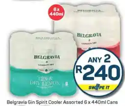 Pick n Pay Belgravia Gin Spirit Cooler Assorted 6 x 440ml Cans offer