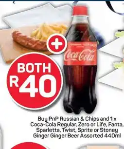 Pick n Pay PnP Russian & Chips + Coca-Cola Assorted 440ml offer