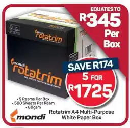 Pick n Pay Hypermarket Rotatrim A4 Multi-Purpose White Paper Box offer