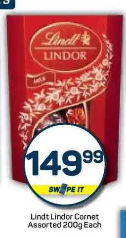 Pick n Pay Lindt Lindor Cornet Assorted 200g Each offer