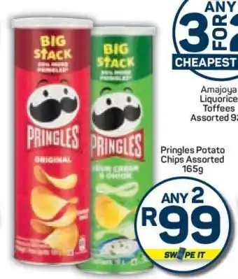 Pick n Pay Pringles Potato Chips Assorted 165g offer
