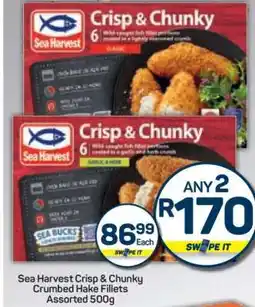 Pick n Pay Sea Harvest Crisp & Chunky Crumbed Hake Fillets Assorted 500g offer