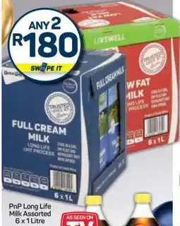 Pick n Pay PnP Long Life Milk Assorted 6 x 1 Litre offer