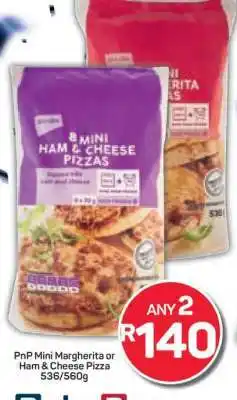 Pick n Pay PnP Mini Margherita or Ham & Cheese Pizza offer