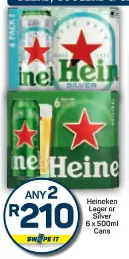 Pick n Pay Heineken Lager or Silver offer