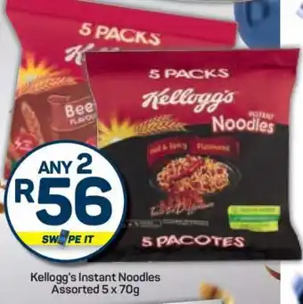 Pick n Pay Kellogg's Instant Noodles Assorted-5 x 70g offer