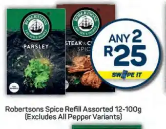 Pick n Pay Robertsons Spice Refill Assorted 12-100g offer