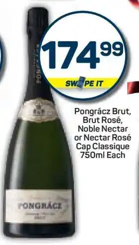 Pick n Pay Pongrácz Brut, Brut Rosé, Noble Nectar or Nectar Rosé Cap Classique offer