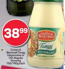 Pick n Pay Crosse & Blackwell Tangy Mayonnaise or Trim Regular Dressing offer