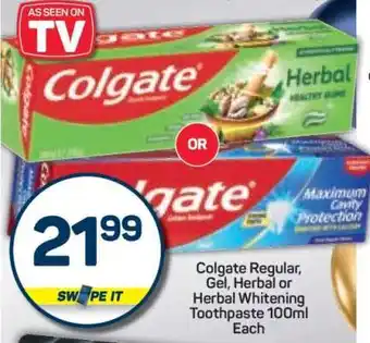 Pick n Pay Colgate Regular, Gel, Herbal or Herbal Whitening Toothpaste offer