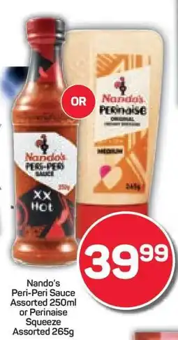 Pick n Pay Nando’s Peri-Peri Sauce or Perinaise Squeeze offer