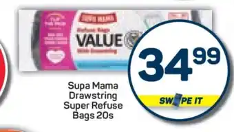 Pick n Pay Supa Mama Drawstring Super Refuse Bags 20s offer