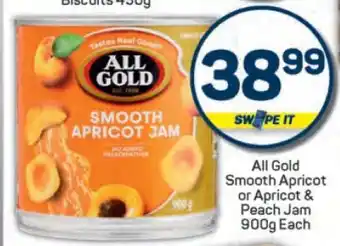 Pick n Pay All Gold Smooth Apricot or Apricot & Peach Jam offer