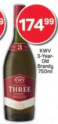 Pick n Pay KWV 3-Year Old Brandy 750ml offer