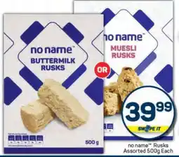 Pick n Pay no name Rusks offer