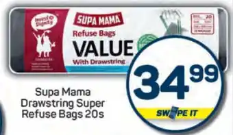 Pick n Pay Supa Mama Drawstring Super Refuse Bags 20s offer