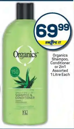 Pick n Pay Organics Shampoo Conditioner or 2in1 offer