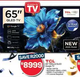 Pick n Pay Hypermarket TCL 65 QLED TV offer