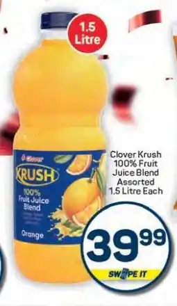 Pick n Pay Hypermarket Clover Krush 100 Fruit Juice Blend offer