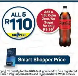 Pick n Pay Hypermarket Coke Zero/No Sugar 1.5L offer
