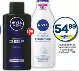 Pick n Pay Nivea Lotion or Cream Assorted offer