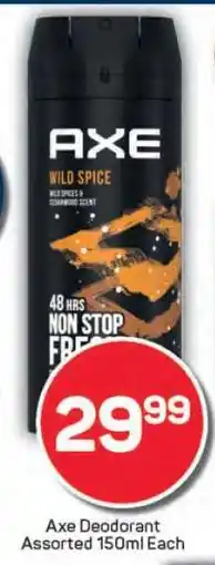 Pick n Pay Axe Deodorant offer