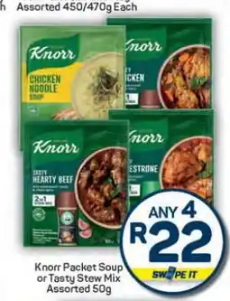Pick n Pay Hypermarket Knorr Packet Soup or Tasty Stew Mix offer