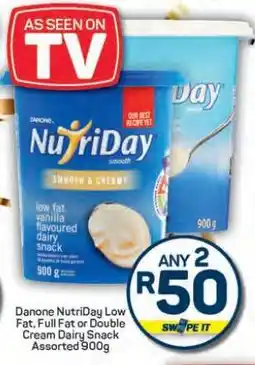 Pick n Pay Hypermarket Danone NutriDay Low Fat, Full Fat or Double Cream Dairy Snack Assorted 900g offer