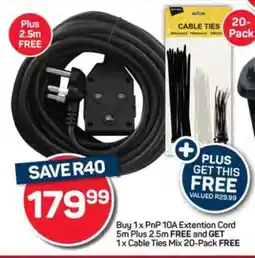Pick n Pay Hypermarket PnP 10A Extension Cord offer