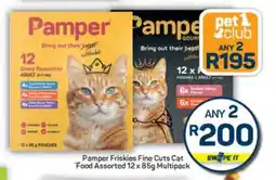 Pick n Pay Hypermarket Pamper Friskies Fine Cuts Cat Food Assorted 12 x 85g Multipack offer