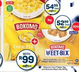 Pick n Pay Hypermarket Bokomo Corn Flakes 1kg and Bokomo Weet-Bix 900g offer