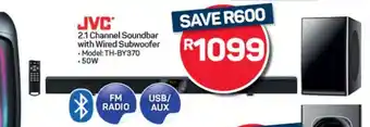 Pick n Pay Hypermarket JVC 2.1 Channel Soundbar with Wired Subwoofer offer