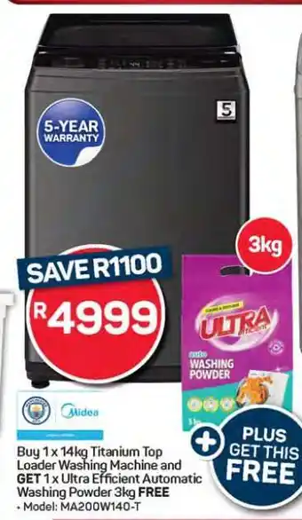 Pick n Pay Hypermarket 14kg Titanium Top Loader Washing Machine offer