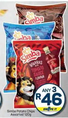 Pick n Pay Hypermarket Simba Potato Chips Assorted 120g offer