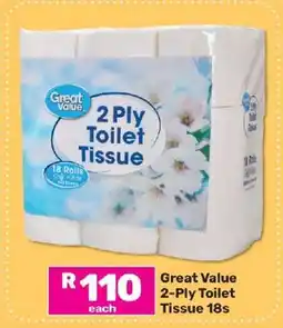 Game Great Value 2-Ply Toilet Tissue 18s offer