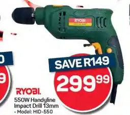 Pick n Pay Hypermarket RYOBI 550W Handyline Impact Drill 13mm offer