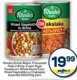 Pick n Pay Hypermarket Rhodes Mixed Vegetables or Chakalaka offer